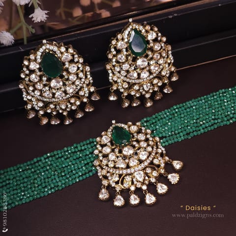 Daisies Moissanite Polki Choker Set