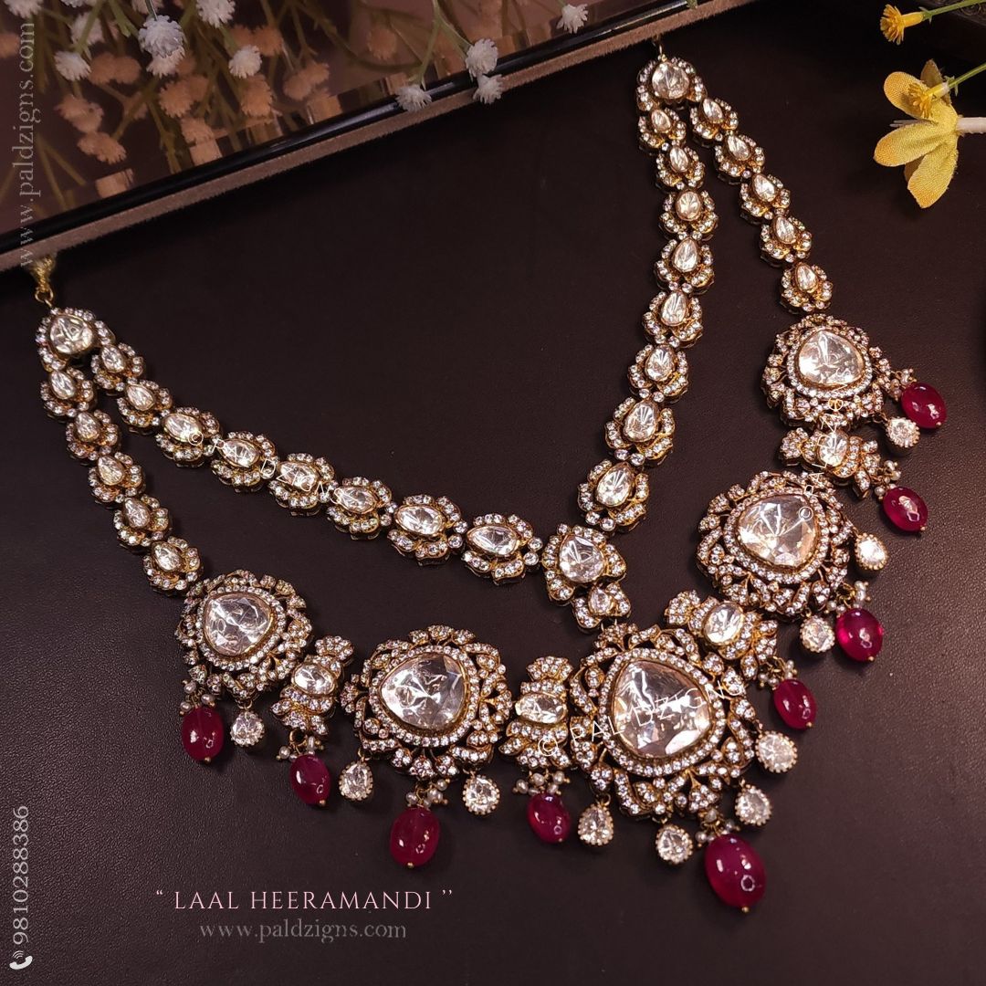 Laal Heeramandi Moissanite Polki Necklace