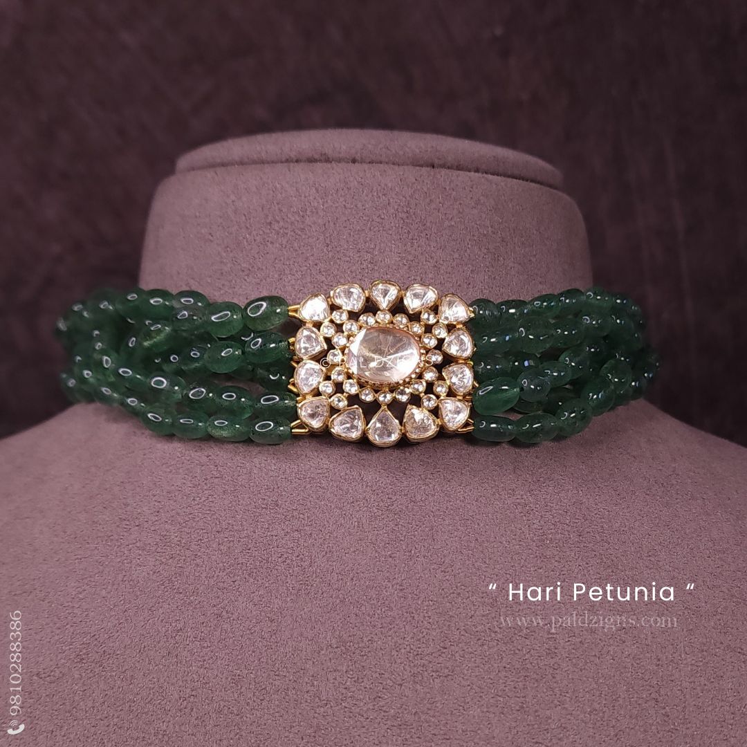 Hari Petunia Moissanite Polki Choker