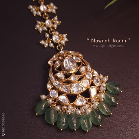Nawaab Raani Moissanite Polki Tikka (Small) Nawaab Raani Moissanite Polki Tikka (Small)