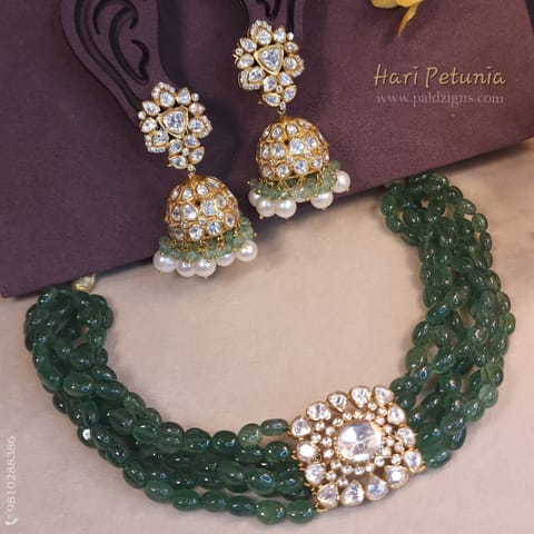 Hari Petunia Moissanite Polki Choker Set Hari Petunia Moissanite Polki Choker Set