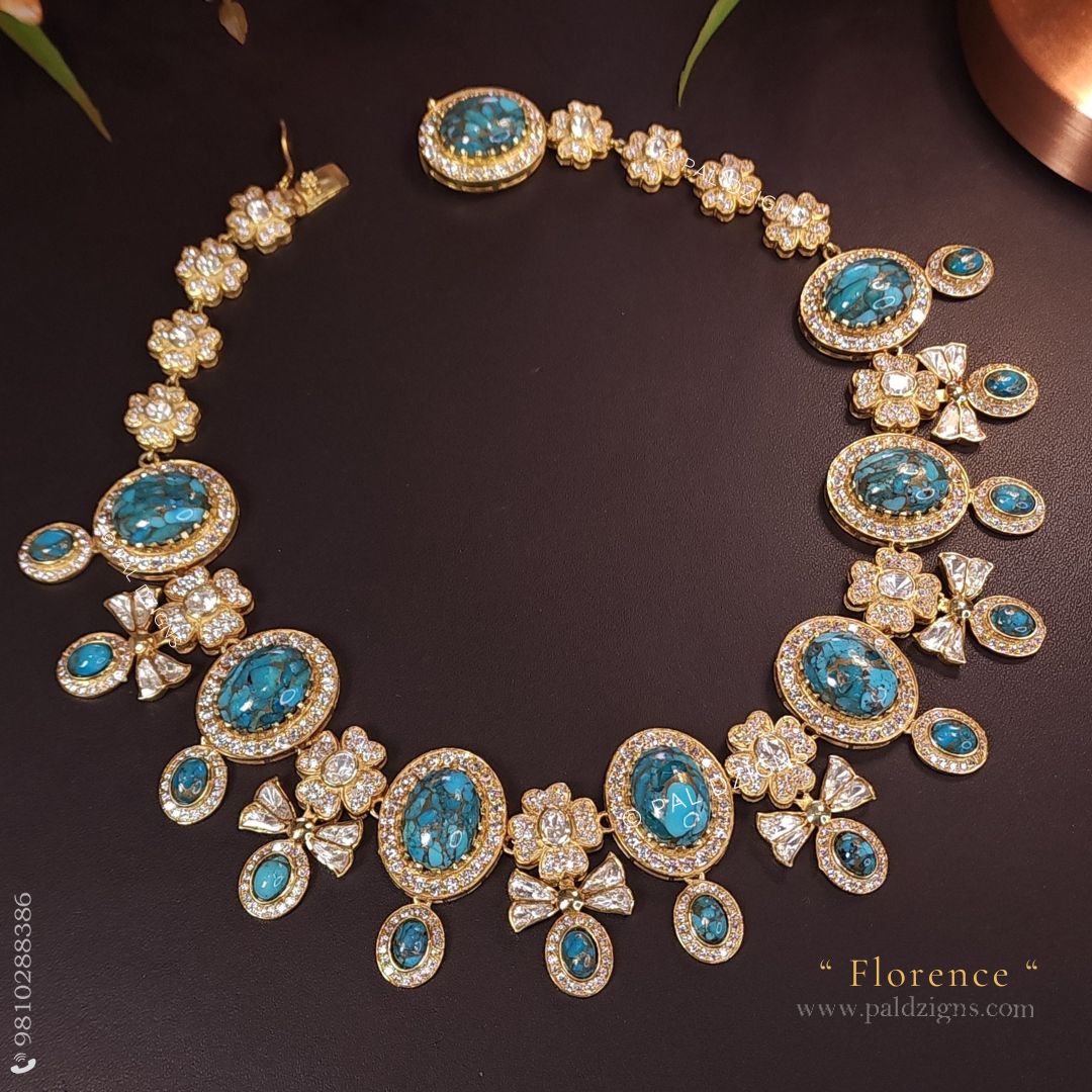 Florence Moissanite Polki Necklace