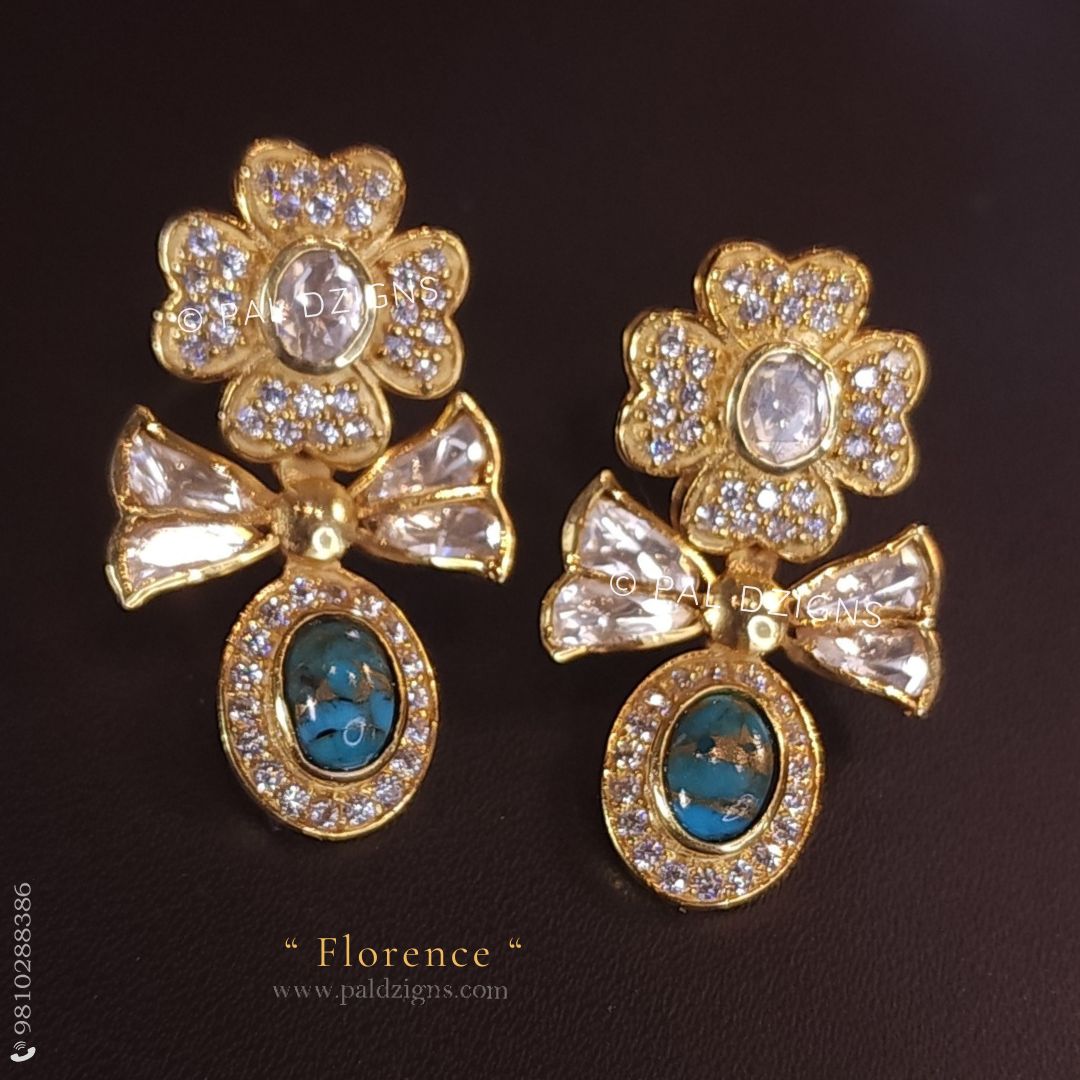 Florence Moissanite Polki Stud