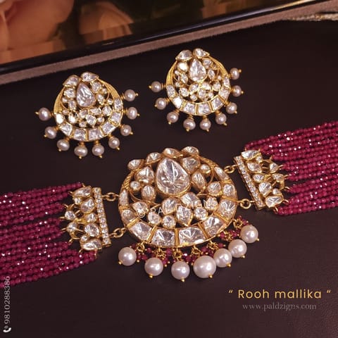 Rooh Mallika Moissanite Polki Choker Set