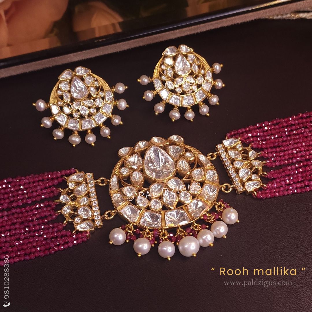 Rooh Mallika Moissanite Polki Choker Set