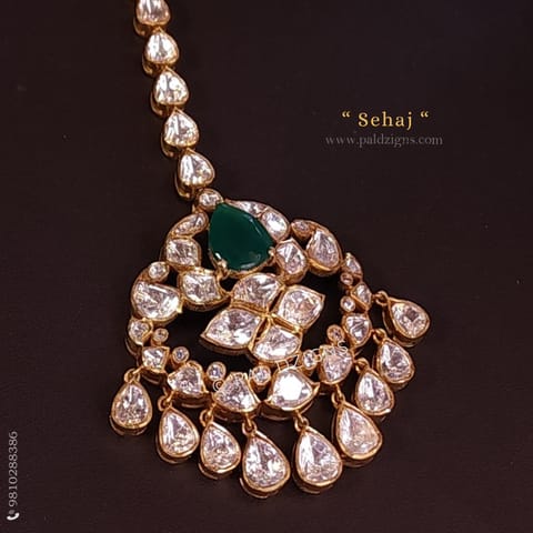 Sehaj Moissanite Polki Tikka