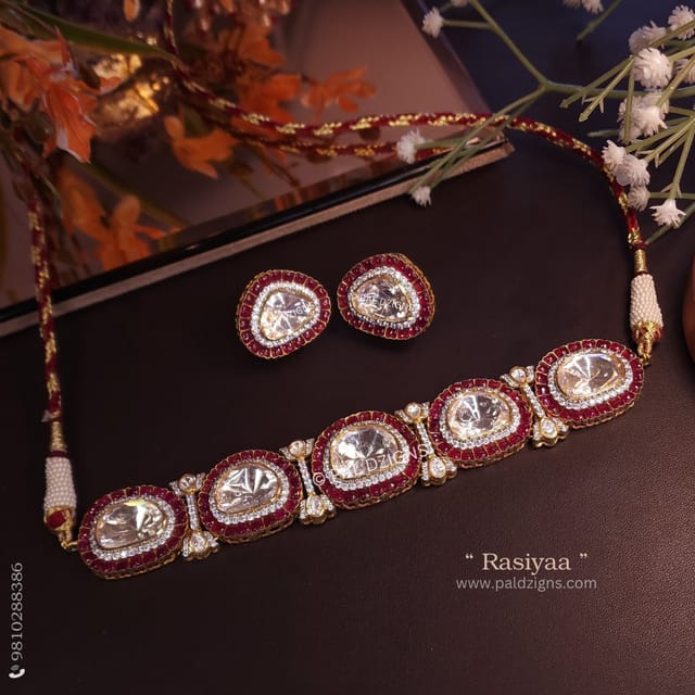 Rasiyaa Moissanite Polki Choker Set