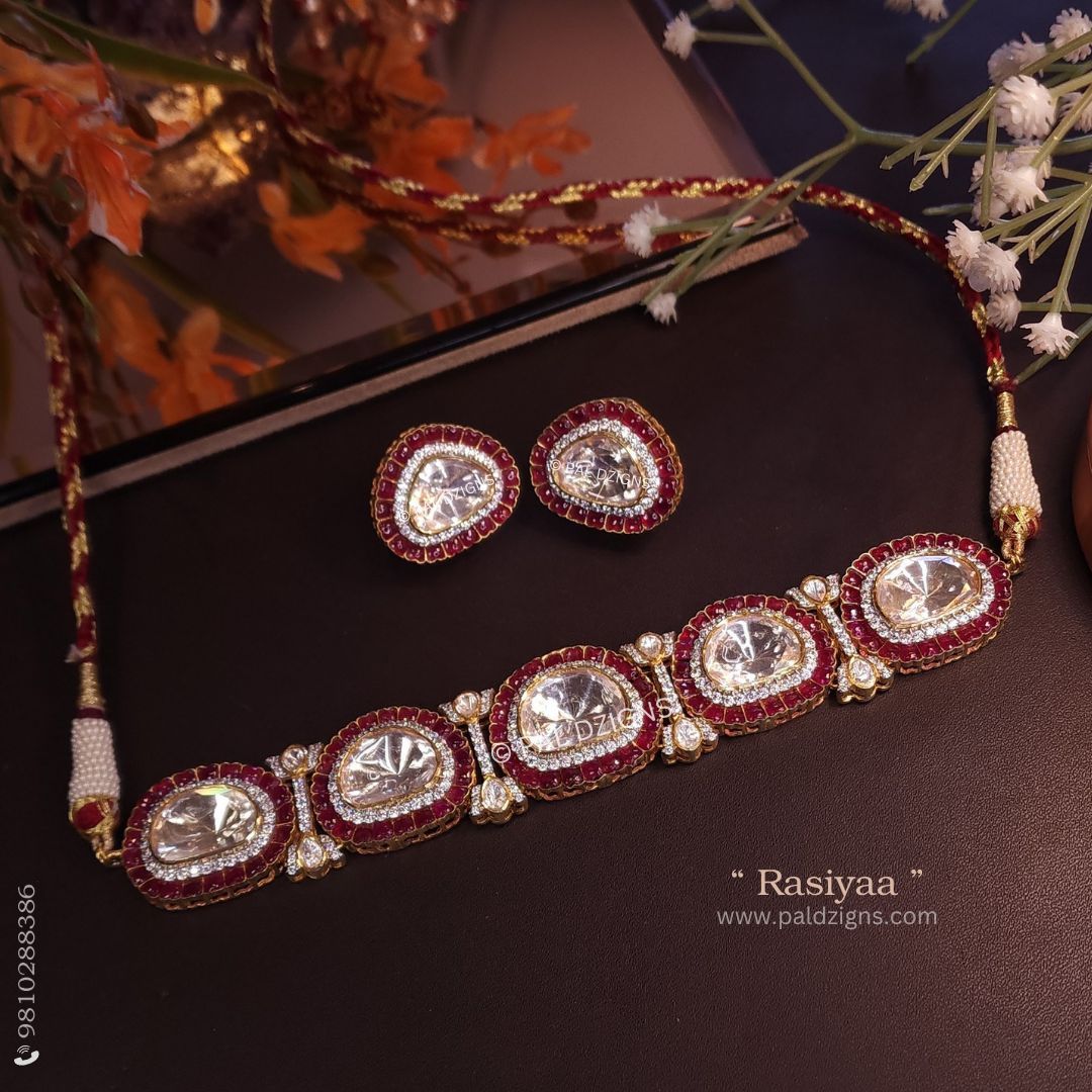 Rasiyaa Moissanite Polki Choker Set