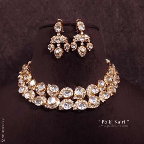 Polki Kairi Moissanite Polki Necklace Set