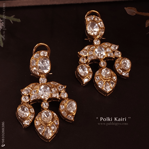 Polki Kairi Moissanite Polki Earrings Polki Kairi Moissanite Polki Earrings