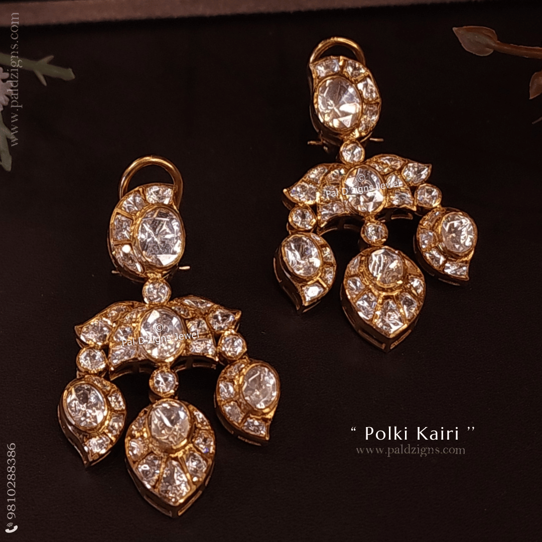 Polki Kairi Moissanite Polki Earrings