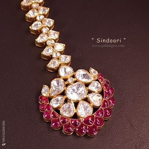 Sindoori Moissanite Polki Tikka Sindoori Moissanite Polki Tikka