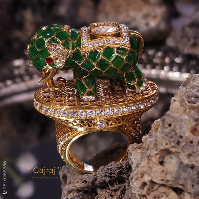 Gajraj Moissanite Polki Ring