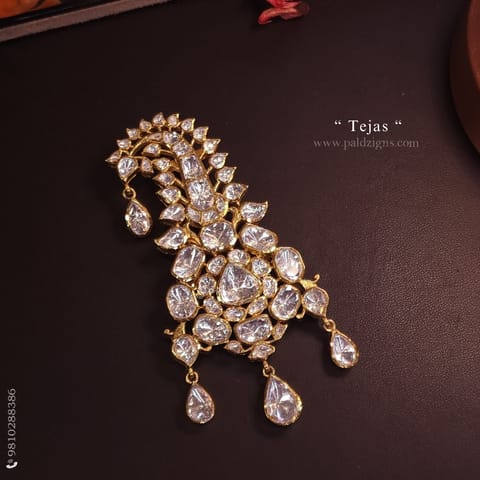 Tejas Moissanite Polki Kalgi Tejas Moissanite Polki Kalgi