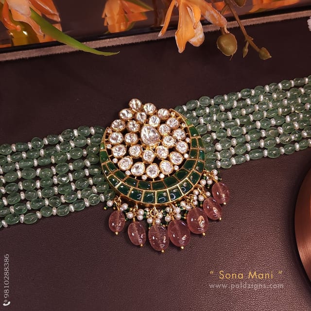Sona Mani Moissanite Polki Choker