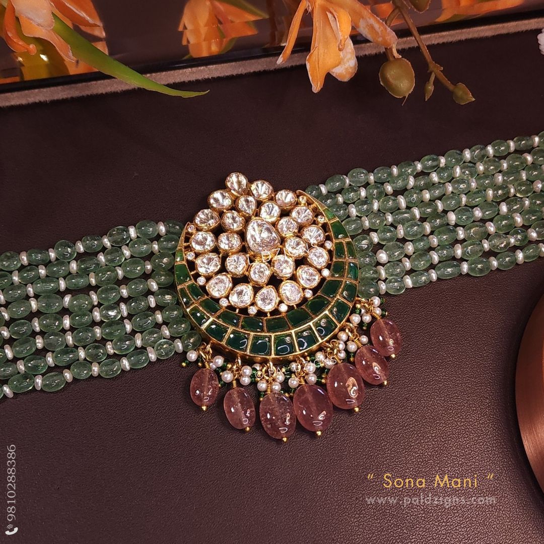 Sona Mani Moissanite Polki Choker