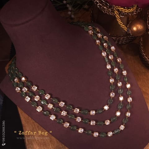 Zaffar Beg Moissanite Polki Necklace Zaffar Beg Moissanite Polki Necklace