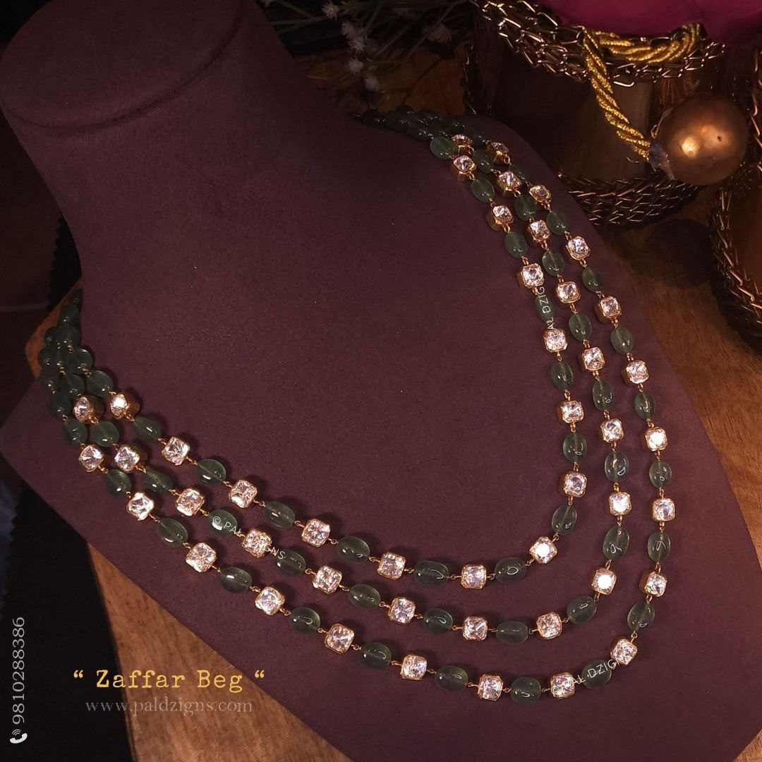 Zaffar Beg Moissanite Polki Necklace