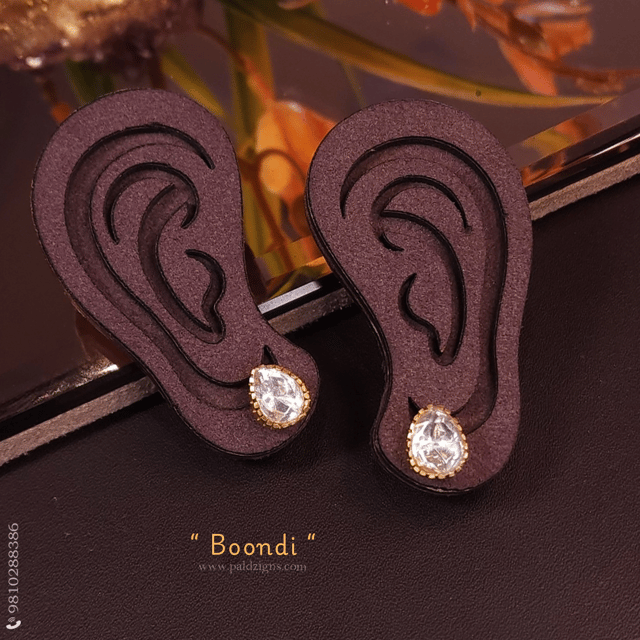 Boondi Moissanite Polki Stud