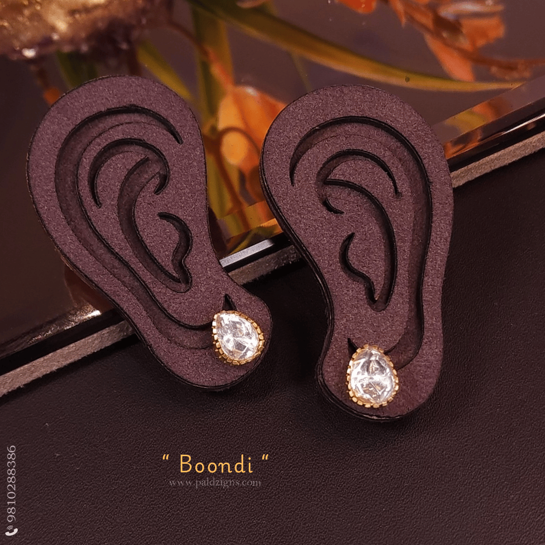 Boondi Moissanite Polki Stud
