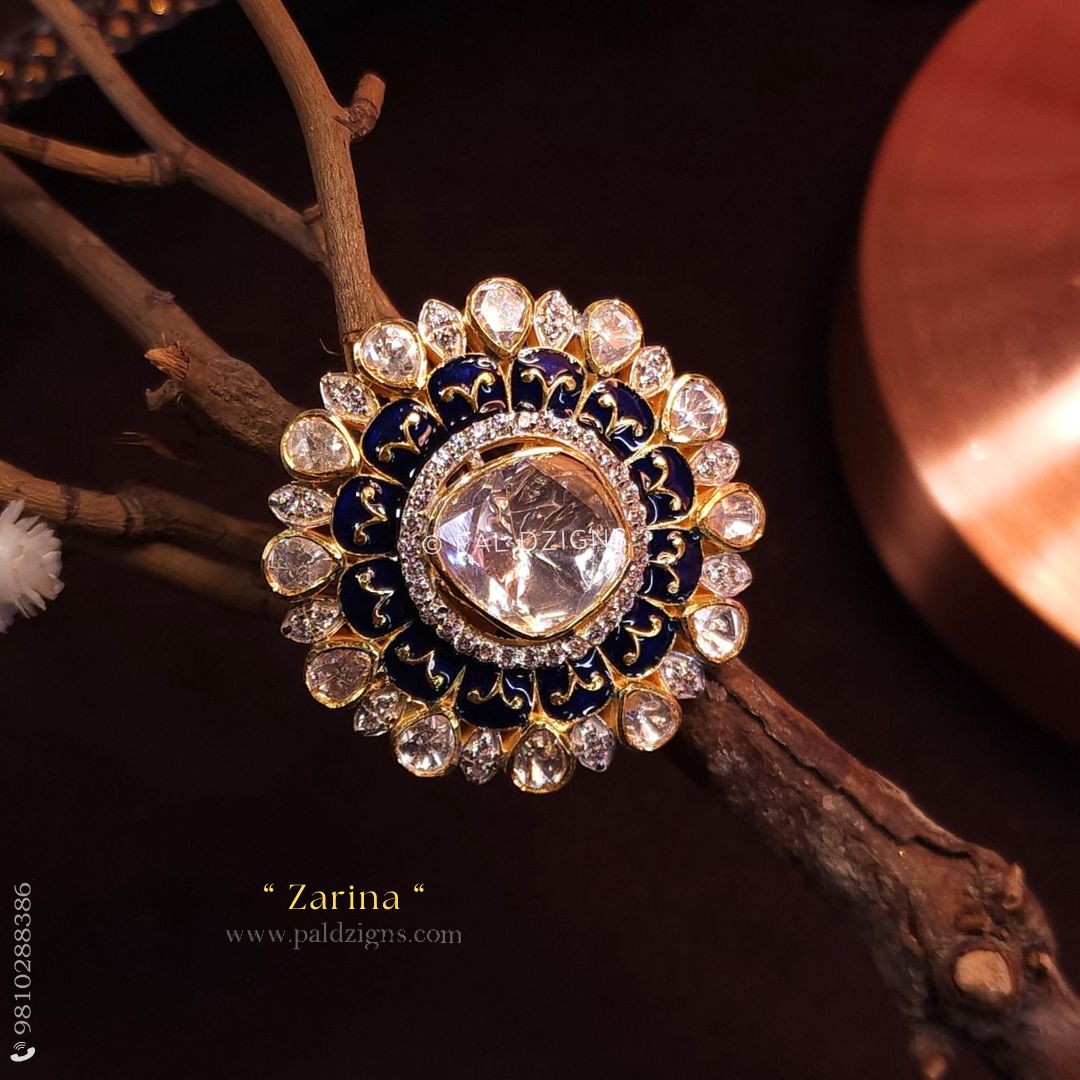 Zarina Moissanite Polki Ring