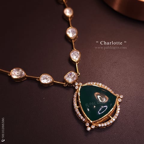 Charlotte Moissanite Polki Pendant