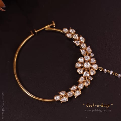 Cock-a-Hoop Without Pearl Moissanite Polki Nath