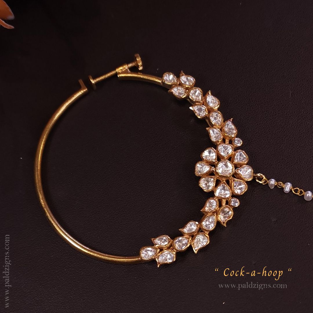 Cock-a-Hoop Without Pearl Moissanite Polki Nath