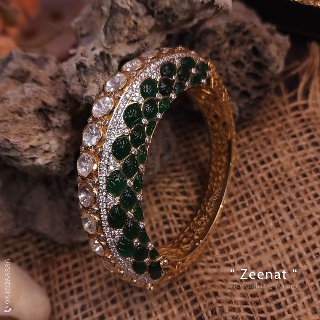 Zeenat (2-10" size) Moissanite Polki Bracelet