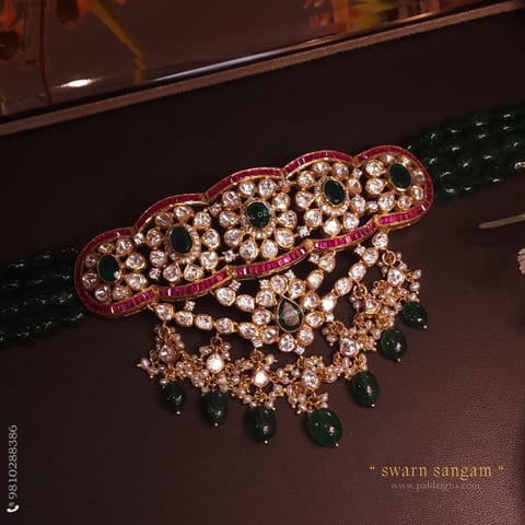 Swarn Sangam Moissanite Polki Choker