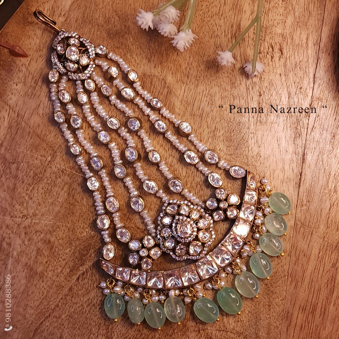 Panna Nazreen Moissanite Polki Jhummar