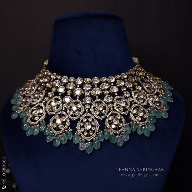 Panna Shringaar Moissanite Polki Necklace