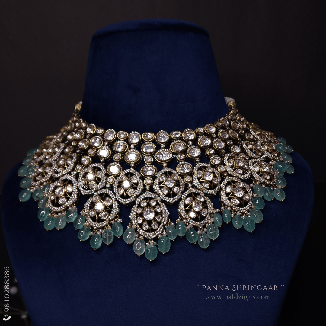 Panna Shringaar Moissanite Polki Necklace