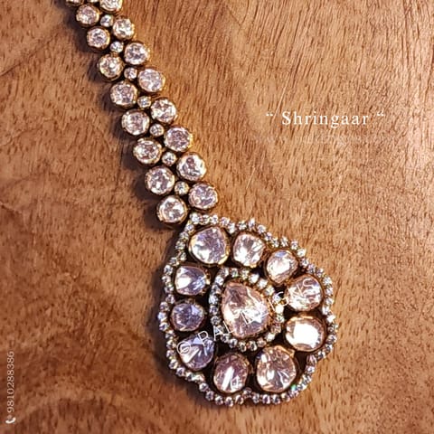 Shringaar Moissanite Polki Tikka