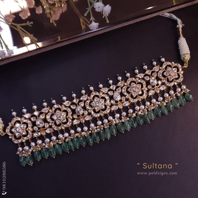 Sultana Moissanite Polki Choker