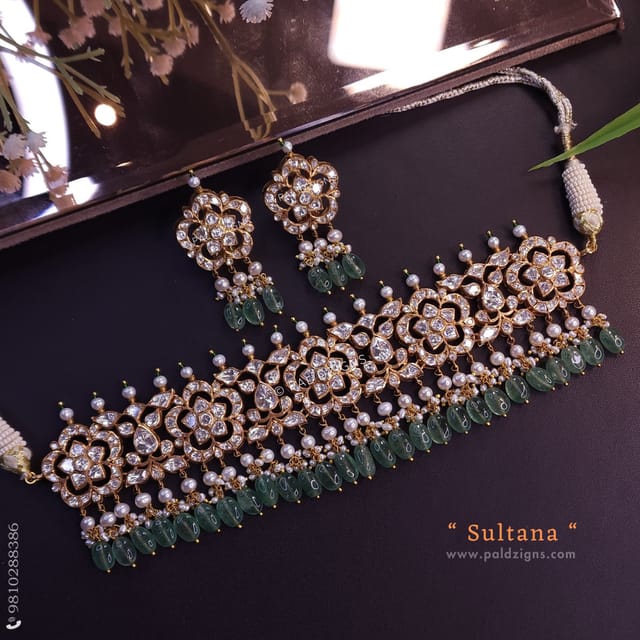 Sultana Moissanite Polki Choker Set