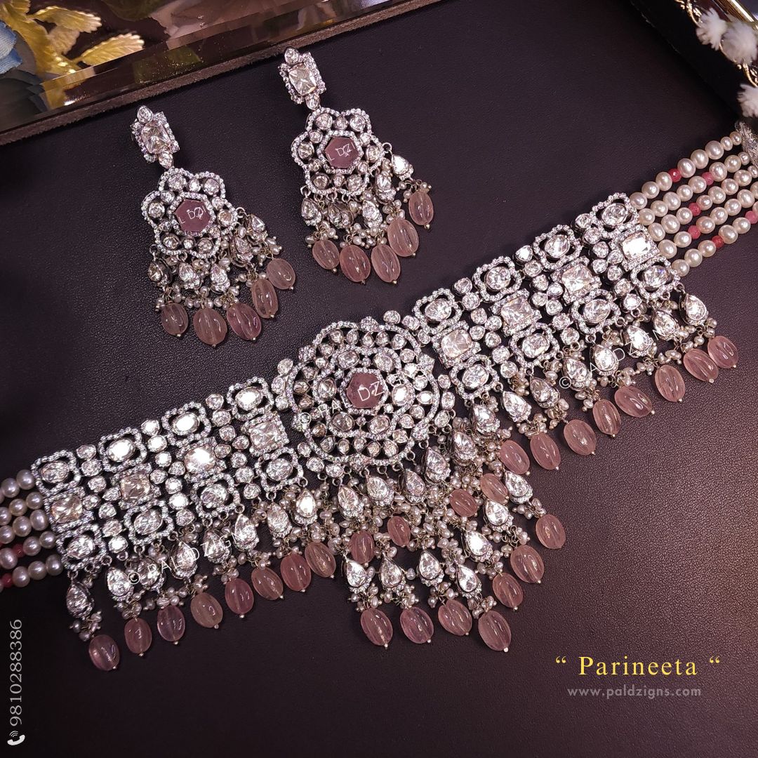 Parineeta Moissanite Polki Choker Set