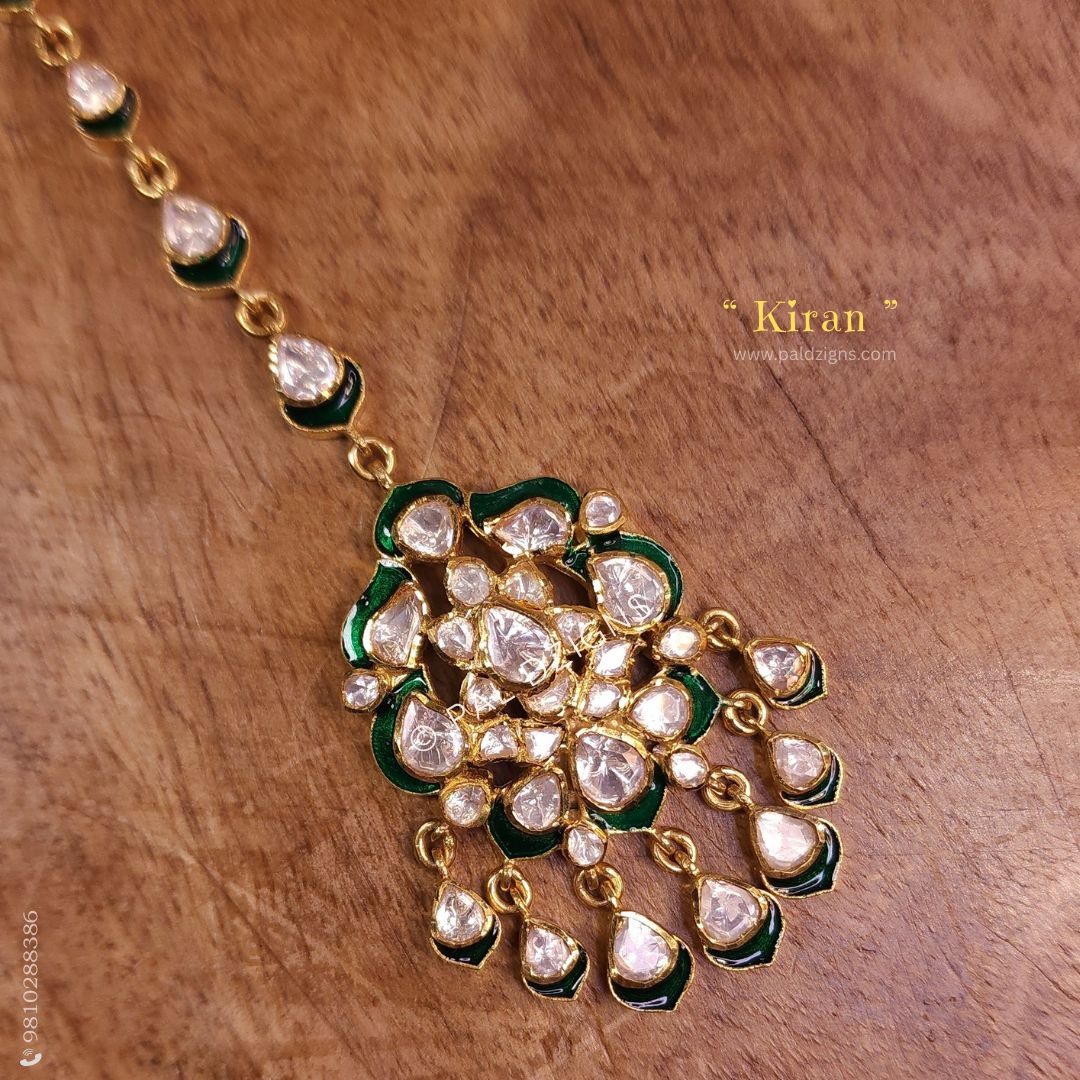Kiran Moissanite Polki Maangtikka