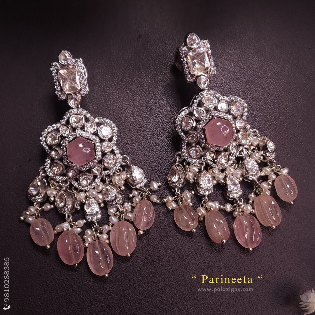 Parineeta Moissanite Polki Earrings
