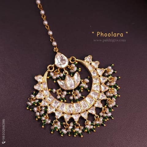 Phoolara Moissanite Polki Tikka