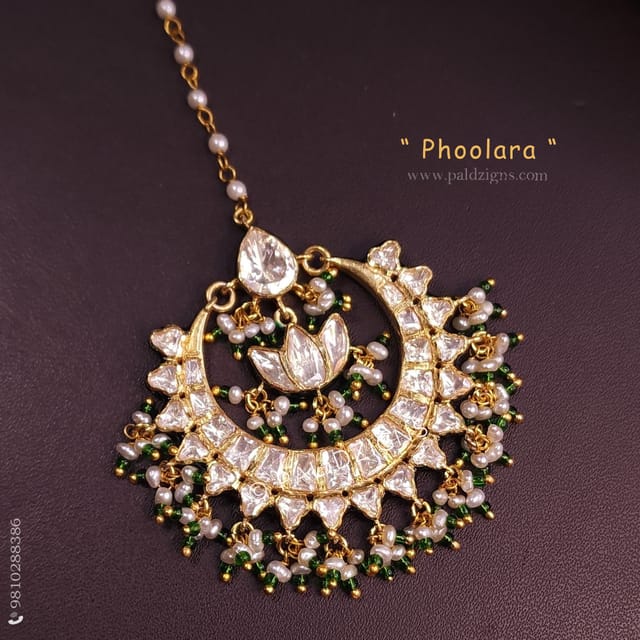 Phoolara Moissanite Polki Tikka