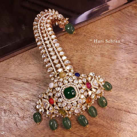 Hari Sehraa Moissanite Polki Kalgi