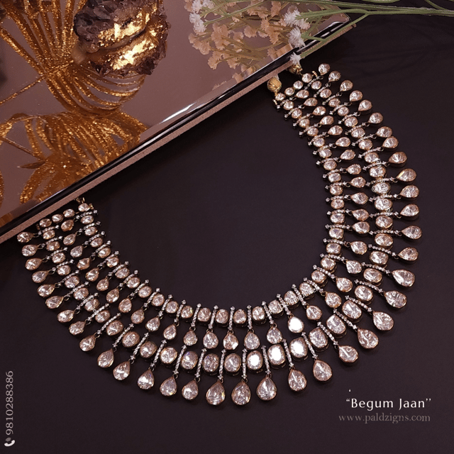 Begum Jaan Moissanite Polki Necklace