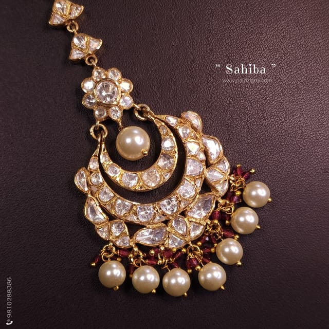 Sahiba Moissanite Polki Maangtikka