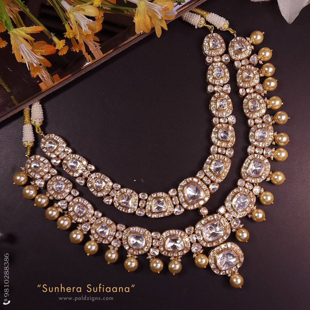 Sunhera Sufiaana Detachable Moissanite Polki Necklace