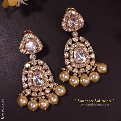 Sunhera Sufiaana Moissanite Polki Earrings