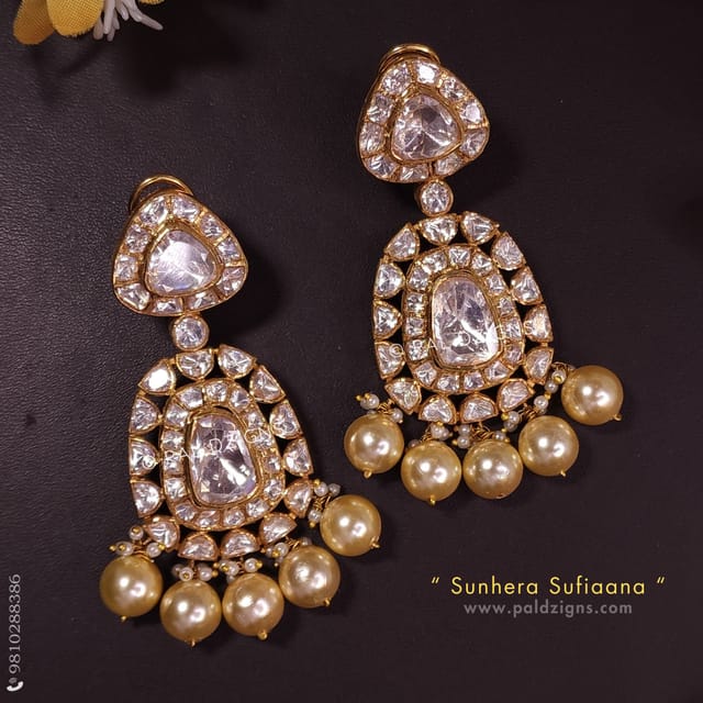 Sunhera Sufiaana Moissanite Polki Earrings