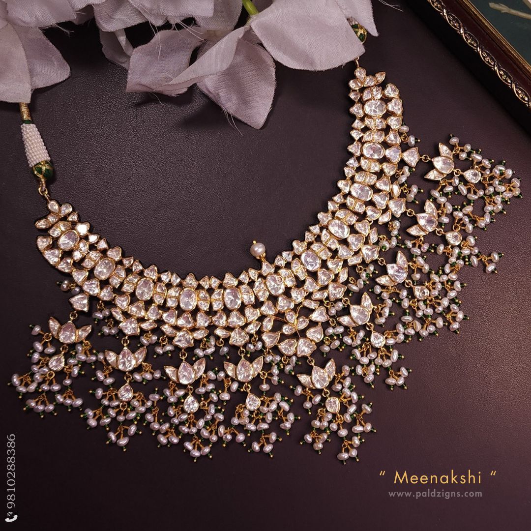 Meenakshi Moissanite Polki Necklace