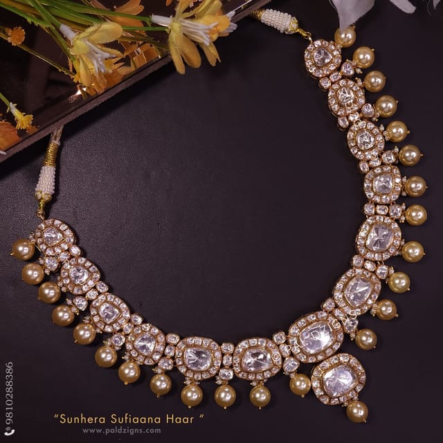 Sunhera Sufiaana Haar Detachable Moissanite Polki Necklace