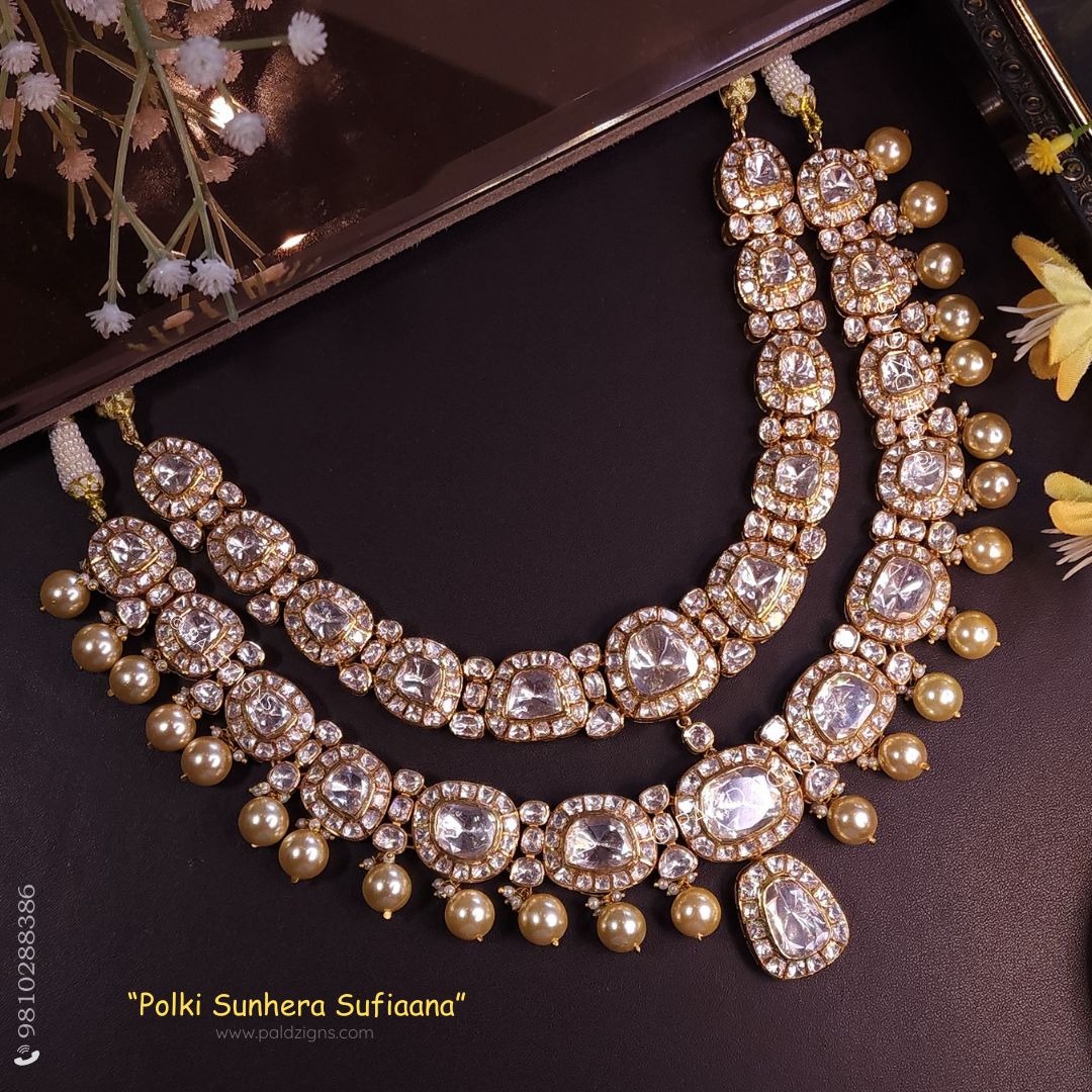 Polki Sunhera Sufiaana Detachable Moissanite Polki Necklace